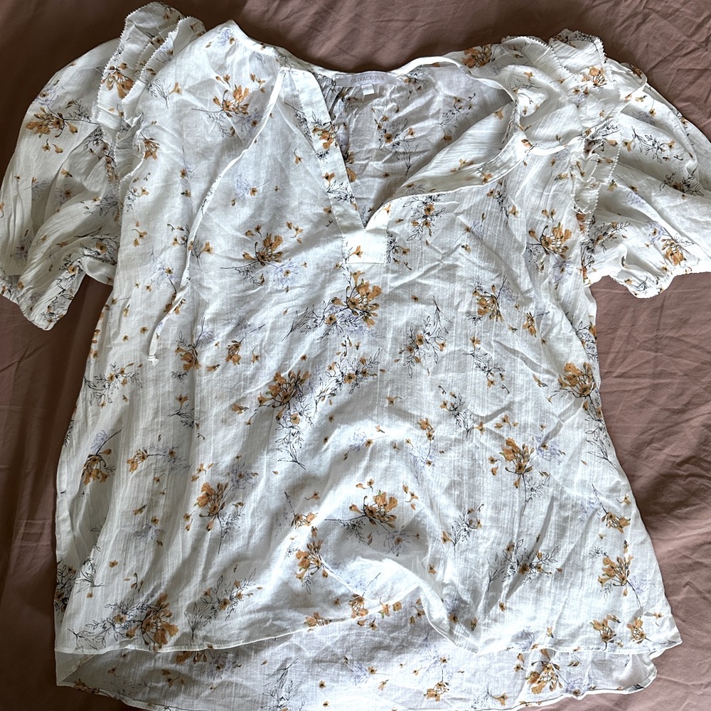 Olivaceous Sheer blouse